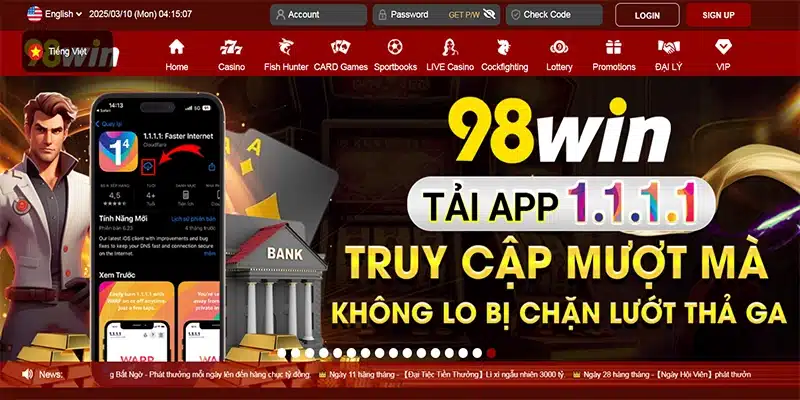 Các sản phẩm cá cược nổi bật tại nhà cái 98 win